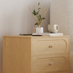 Modern Smart Bedside Table with Light 2 Drawer Bedside Table with Charging Station - thumbnail 6