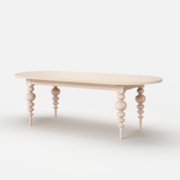 2000mm-2400mm Mid-Century Oval Extendable Dining Table Whitewash Seats 6-10 People - thumbnail 8