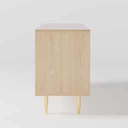 Mid-century Modern Tural 1360 mm Nordic Natural Bedroom Dresser with 6 Drawers Rattan Woven in Gold - thumbnail 9