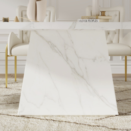 200 cm Modern Rectangular Sintered Stone Dining Table, Indoor/Outdoor, Seats 6-8 - thumbnail 9