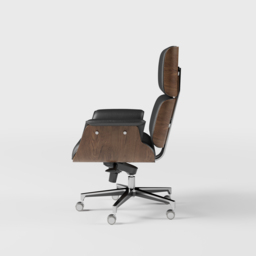 Adjustable Upholstered Swivel Office Desk Chair Faux Leather Comfy Office Chair in Black - thumbnail 6