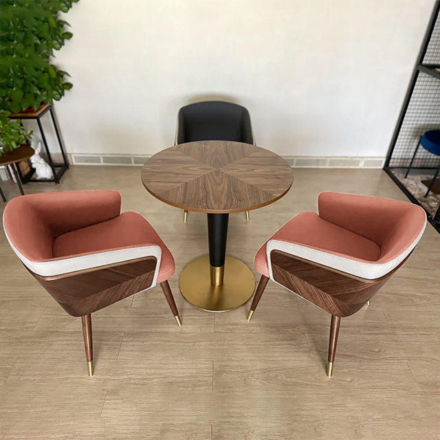Mid-Century Modern Dining Chair Single Arm Chair Upholstered Leath-Aire - image 1