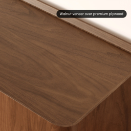 2000mm Glass Door TV Stand Mid Century Modern Wood Media Console with Storage & LED in Walnut - thumbnail 8