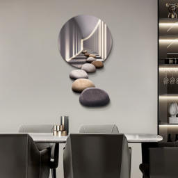 800mm LED Acrylic Modern Abstract Stone Corridor Wall Art Decor Living Room Bedroom - thumbnail 5