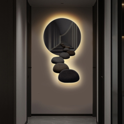 800mm LED Acrylic Modern Abstract Stone Corridor Wall Art Decor Living Room Bedroom - thumbnail 7