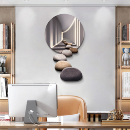 800mm LED Acrylic Modern Abstract Stone Corridor Wall Art Decor Living Room Bedroom - thumbnail 4