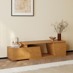 Fero Natural Extendable TV Stand with 3 Drawers 1200 mm - 1800 mm - thumbnail 6