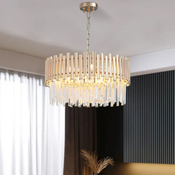 Tierizo Modern 9-Light Tiered Crystal Chandelier with Adjustable Chain in Gold - thumbnail 5