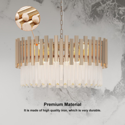 Tierizo Modern 9-Light Tiered Crystal Chandelier with Adjustable Chain in Gold - thumbnail 8