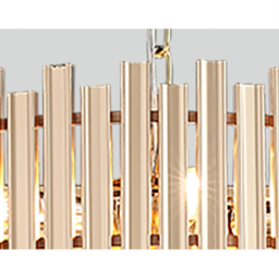Tierizo Modern 9-Light Tiered Crystal Chandelier with Adjustable Chain in Gold - thumbnail 6