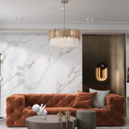 Tierizo Modern 9-Light Tiered Crystal Chandelier with Adjustable Chain in Gold - thumbnail 4