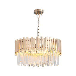 Tierizo Modern 9-Light Tiered Crystal Chandelier with Adjustable Chain in Gold - thumbnail 7