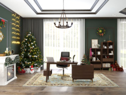 Ultic Walnut L Shaped Home Office Desk Desk with Storage Drawers & Shelf Computer Desk (120 cm) - thumbnail 3