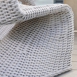2 PCS Woven Rattan Outdoor Dining Chair Set Yard & Patio Furniture in Gray with Cushion & Pillow - thumbnail 4