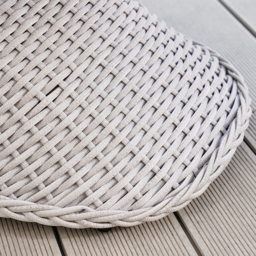 2 PCS Woven Rattan Outdoor Dining Chair Set Yard & Patio Furniture in Gray with Cushion & Pillow - thumbnail 5