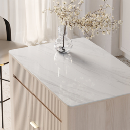 1290mm Kitchen Island Sintered Stone Top with Storage Natural Modern - thumbnail 7