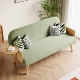 Mid-Century Modern Rattan Daybed Full Sofa Bed Convertible Sleeper Lounge Chair Folding - thumbnail 2