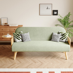 Mid-Century Modern Rattan Daybed Full Sofa Bed Convertible Sleeper Lounge Chair Folding - thumbnail 3