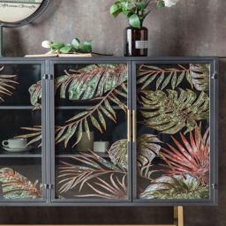 1800mm Modern Painted Sideboard Buffet with Glass Doors and Shelves - thumbnail 3