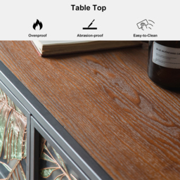 1800mm Modern Painted Sideboard Buffet with Glass Doors and Shelves - thumbnail 7