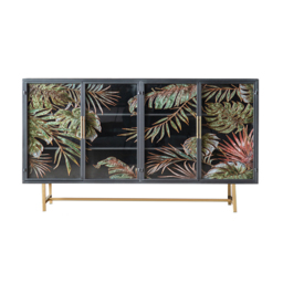 1800mm Modern Painted Sideboard Buffet with Glass Doors and Shelves - thumbnail 5
