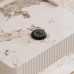 Modern Smart Bedside Table with Wireless Charger & Sensor Light & Bluetooth Speakers Sintered Stone Bedside Table - thumbnail 5
