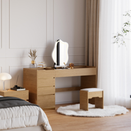 Modern Dressing Table with Chair with Lighted Vanity Mirror & Charging Station & Jewellery Storage Dressing Table - thumbnail 5
