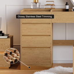 Modern Dressing Table with Chair with Lighted Vanity Mirror & Charging Station & Jewellery Storage Dressing Table - thumbnail 9