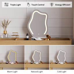 Modern Dressing Table with Chair with Lighted Vanity Mirror & Charging Station & Jewellery Storage Dressing Table - thumbnail 7