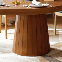 "Extendable Dining Table Set 39""-55"" Japandi Dining Table & 6 Wood Dining Chairs" - thumbnail 8