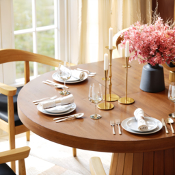 "Extendable Dining Table Set 39""-55"" Japandi Dining Table & 6 Wood Dining Chairs" - thumbnail 7