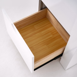 Chicent White L-shaped Modern Computer Desk with Cabinet & Ample Storage Left Hand Office Furniture  (1800mm) - thumbnail 7