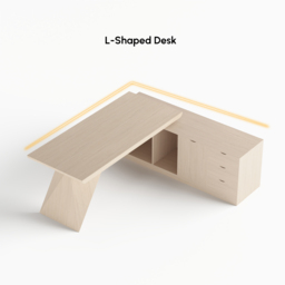 Modern 180 cm L-Shaped Whitewash Executive Desk with Storage, Right Hand - thumbnail 8