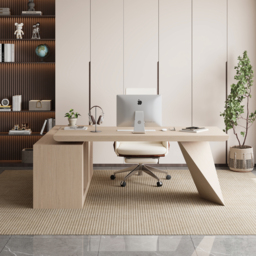 Modern 180 cm L-Shaped Whitewash Executive Desk with Storage, Right Hand - thumbnail 2
