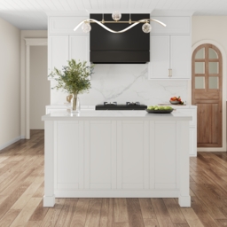150cm Modern White Sintered Stone Kitchen Island with Wine Storage - thumbnail 7