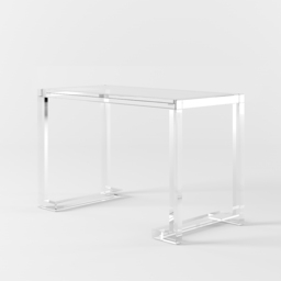 Savea 1000mm Modern Rectangular Clear Tempered Glass Office Writing Desk - thumbnail 8