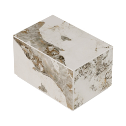 Modern White 600mmW Sintered Stone Nightstand 1 Drawer Bedside Table Set of 2 - thumbnail 9