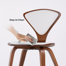 Mid-Century Dining Chairs Upholstered Faux Leather Walnut 6-Pieces Dining Room Chairs - thumbnail 4