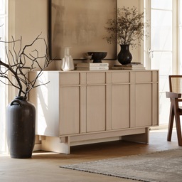 152 cm Mid-Century Modern Wooden Sideboard Buffet with Storage - thumbnail 2