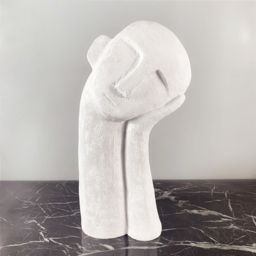Modern Abstract White Resin Person Ornament Sculpture Home People Figurine Decor Art - thumbnail 2