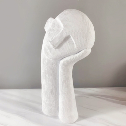 Modern Abstract White Resin Person Ornament Sculpture Home People Figurine Decor Art - thumbnail 4