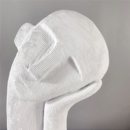 Modern Abstract White Resin Person Ornament Sculpture Home People Figurine Decor Art - thumbnail 8