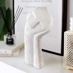Modern Abstract White Resin Person Ornament Sculpture Home People Figurine Decor Art - thumbnail 7