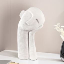Modern Abstract White Resin Person Ornament Sculpture Home People Figurine Decor Art - thumbnail 3