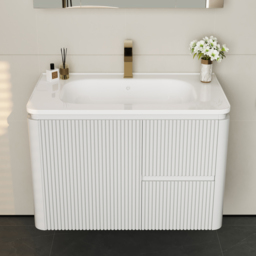 Bathroom Vanity Set 80 cm Modern Warm White LED Floating Bathroom Vanity with Sink - thumbnail 9