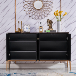 Modern Cabinet Scale Patterned Sideboard Buffet with Doors & Shelves in Large - thumbnail 3