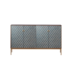 Modern Cabinet Scale Patterned Sideboard Buffet with Doors & Shelves in Large - thumbnail 5
