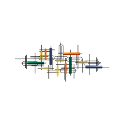 1500mm Modern Large Metal Wall Decor Unique Home Hanging Wall Art Decor in Gold & Black - thumbnail 8