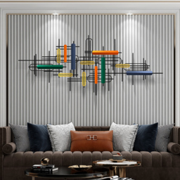 1500mm Modern Large Metal Wall Decor Unique Home Hanging Wall Art Decor in Gold & Black - thumbnail 2