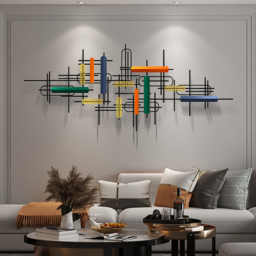 1500mm Modern Large Metal Wall Decor Unique Home Hanging Wall Art Decor in Gold & Black - thumbnail 4